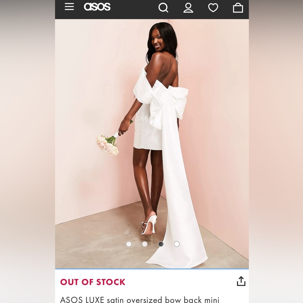 ASOS Oversized Mini bow dress